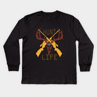 hunt life Kids Long Sleeve T-Shirt